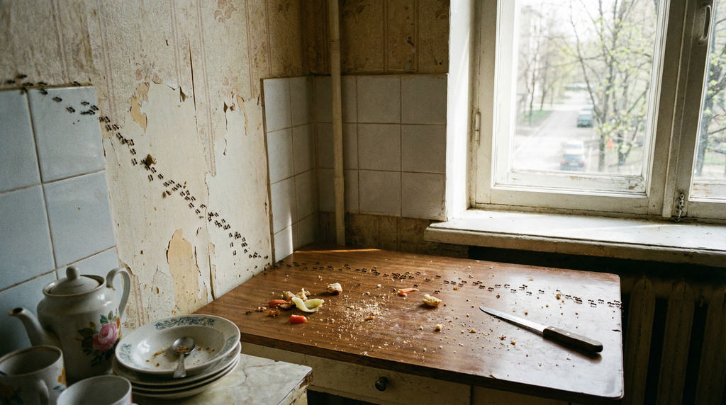 муравьи на столе